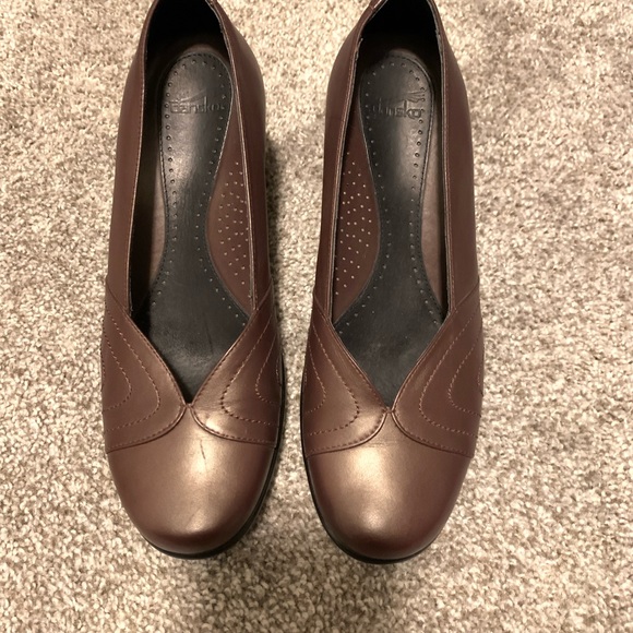 Dansko 39 (Sz 8.5 - 9) Brown leather comfort Heels - Picture 5 of 11